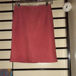 Vintage size 6 coral red suede skirt